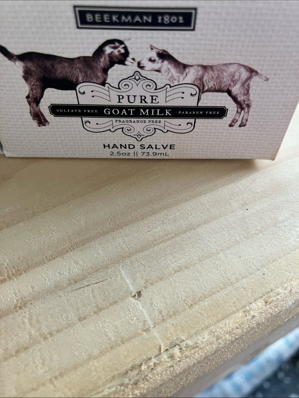 Beekman 1802 Goat Milk Hand Salve - Cream and Black Packaging